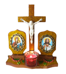 Candela cruce Rastignirea din lemn masiv