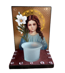 Candela cu pahar Maica Domnului la 3 ani