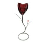 Candela din metal tip lalea