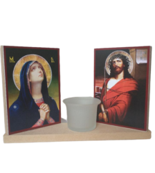 Candela lemn Maica si Isus