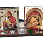 Candela lemn cu icoane