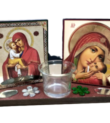 Candela lemn cu icoane