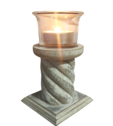 Candela rustica din lemn