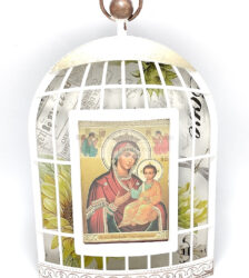 Icoana Maicii Domnului in rama tip colivie