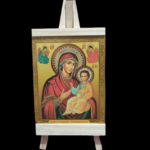Icoana Maicii Domnului pe postativ din lemn