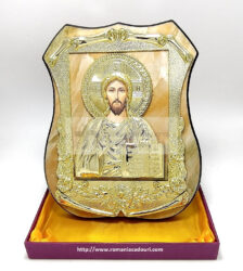 Icoana aurie pe lemn Iisus Mantuitorul