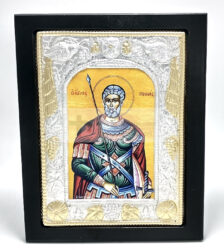 Icoana metal pe lemn Sfantul Mina