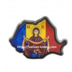 Magnet din rasina Harta Romaniei cu Icoana