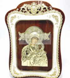 icoana pe lemn cu marmura Mica Domnului