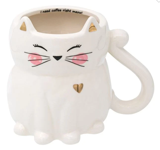Cană ceramică pisică 3D 420 ml