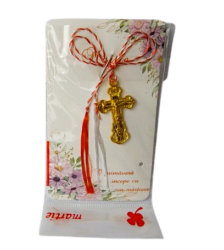 Martisor religios Cruciulita metalica sfintita