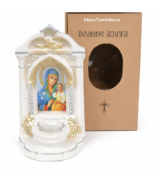 Candela mare alba cu Icoana