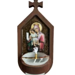 Candelă Vitraliu Din Lemn