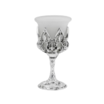Candela argintie cu picior PVC