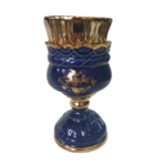 Candela ceramica albastra 17
