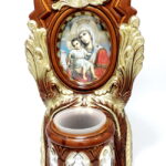 Candela ceramica cu Icoana Maicii Domnului si Pruncul