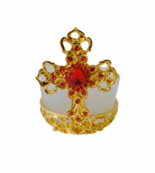 Candela de masa metalica aurie