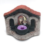 Candela din ceramica troita cu icoana