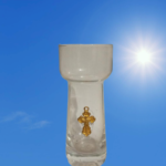 Candela din sticla transparenta