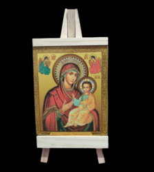 Icoana Maicii Domnului pe postativ din lemn