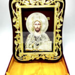 Icoana aurie Iisus Hristos Binecuvantand lumea
