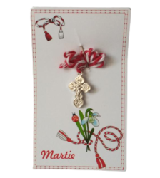 Martisor Medalion cruce argintie