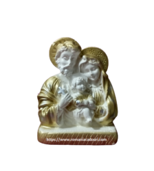 Statuetă ipsos alba Sfanta Familie