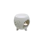 Candela ceramica cu flori