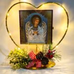 Decoratiune Craciun Inima Conuri cu LED