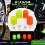 Set 4 Capace Reflectorizante Fluorescente pentru Supape
