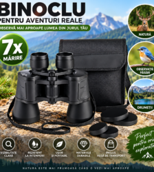 Binoclu 7x cu lentile antireflex roșii